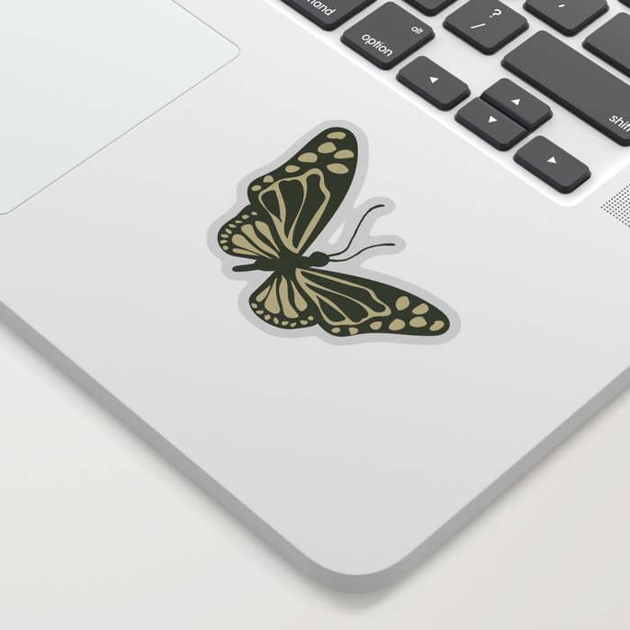 green butterfly Sticker
