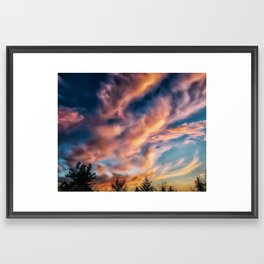 Cloudy Sunset Framed Art Print