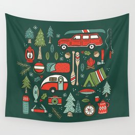 Christmas at the Lake Wall Tapestry