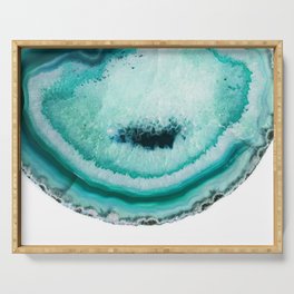 turquoise agate slice Serving Tray