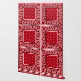 Classic Red Bandana Wallpaper By Bbco Society6