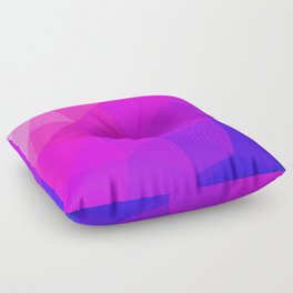 Magenta and Violet Low Poly Pattern Floor Pillow