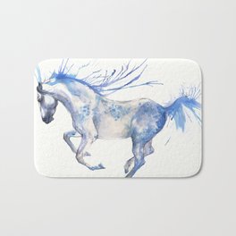 running horse watercolour art Bath Mat | Horse, Arabian, Cheval, Splash, Runninghorses, Horses, Equine, Andalusians, Water, Blue 