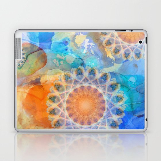 Three Bright Suns Abstract Colorful Art Laptop & iPad Skin