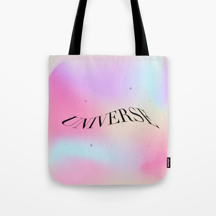 universe gradient psychedelic vintage abstract aura art Tote Bag