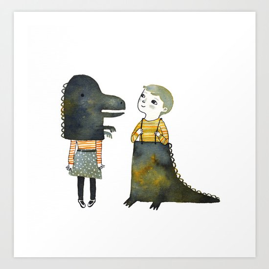 Dinosaur Fun Art Print