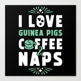 Guinea Pig Coffee And Nap Canvas Print