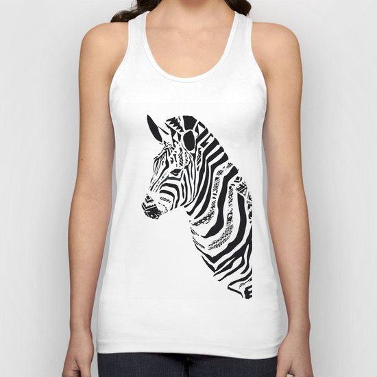 ZEBRA MOSAIC Unisex Tank Top