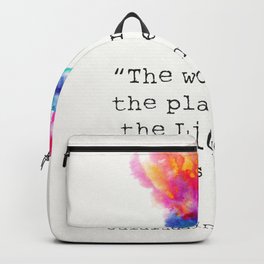 “The wound is the place where the Light enters you.” Backpack | Typewritter, Minimalist, Typography, Typewriter, Minimal, Ink, Graphicdesign, Black And White, Oldstyle 