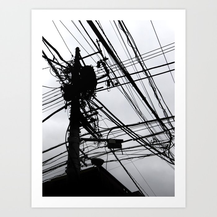 Tokyo wires Art Print
