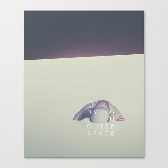 Dying in outer space Canvas Print