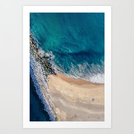 Wedge, Newport Beach Art Print | Photo, Surf, Water, Newportbeach, Waves, Digital, California, Summer, Ocean, Aerial 
