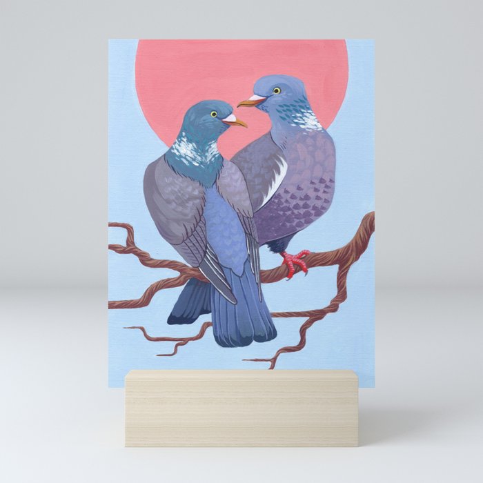 Wood Pigeons Mini Art Print