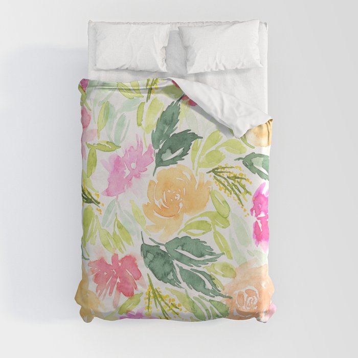 Lost in a flower field Duvet Cover