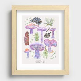Wood Blewits and Pine - Botanical Recessed Framed Print