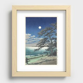 "Spring Moon at Ninomiya Beach" by Hasui Kawase, 1931 Recessed Framed Print
