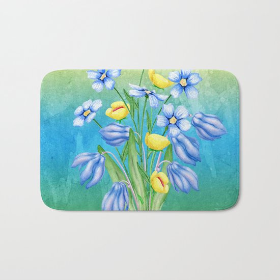 Flowers Bouquet #23 Bath Mat
