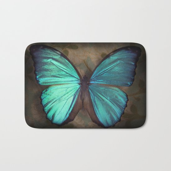 Vintage Butterfly Bath Mat