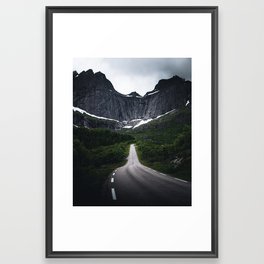 A road into the mountains Framed Art Print