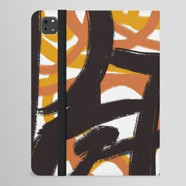 Abstract brushstrokes and line deco var 4 iPad Folio Case