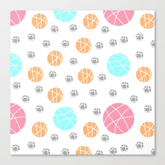 Broken Orbs (ColorOnWhite) Canvas Print