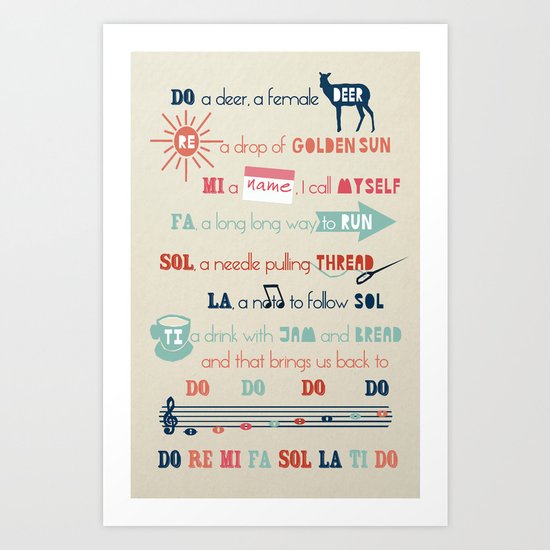 Do Re Mi Fa Sol La Ti Do Art Print