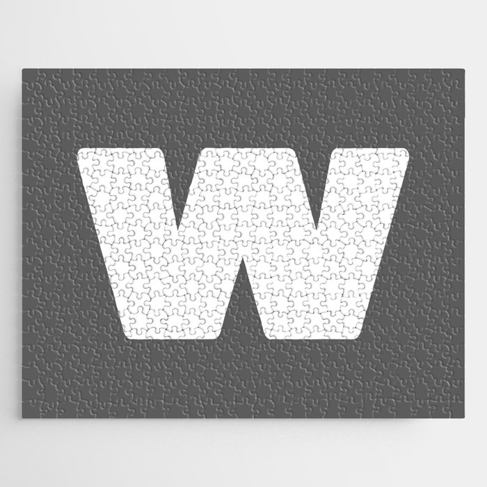w (White & Grey Letter) Jigsaw Puzzle