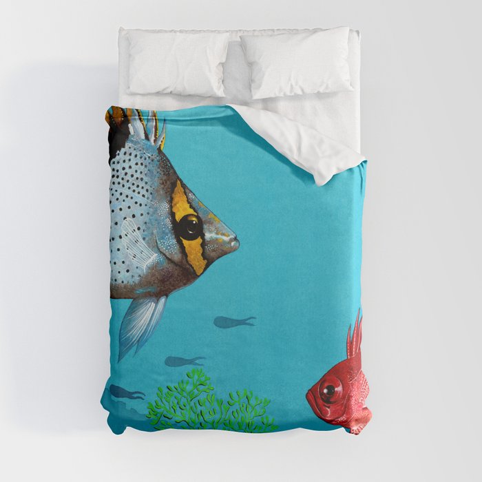 Butterfly & Bigeye fishes Duvet Cover