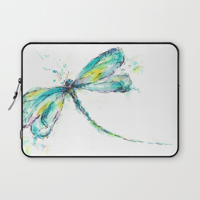 Watercolor Dragonfly Laptop Sleeve