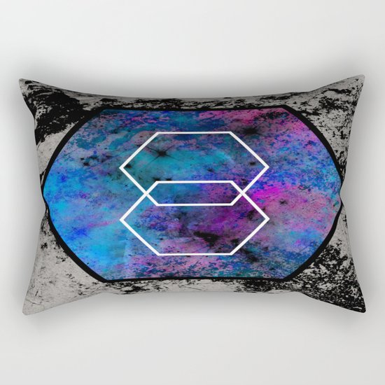 TEXtured HEX - Abstract, geometric, textured artwork Rectangular Pillow