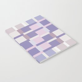 Geometric Color Block Pattern - Purple and Latte Notebook