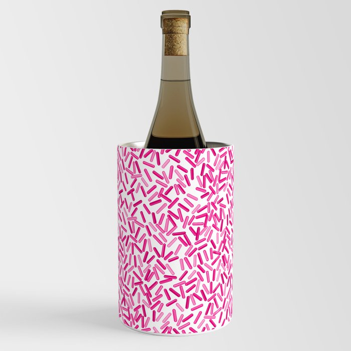 Pretty Pink Sprinkles Pattern Wine Chiller