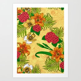 Tropical bouquet 2 Art Print