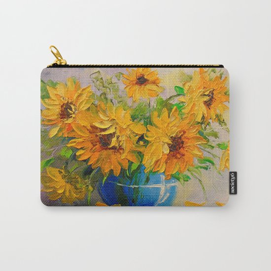 Bouquet of sunflowers in a vase Carry-All Pouch