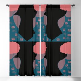 Woman At The Meadow Vintage Dark Style Pattern 43 Blackout Curtain