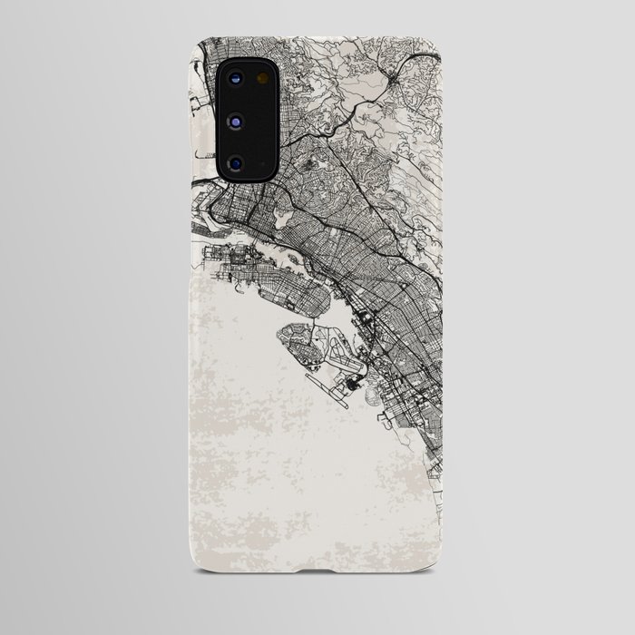 Oakland USA - City Map - Black and White Android Case