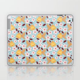 Goldfish and Cherry Blossoms Laptop Skin