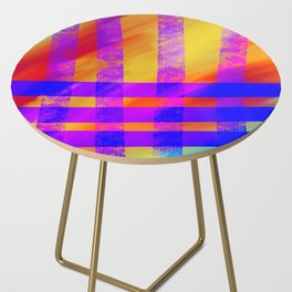 Hot and Cold Stripes Side Table