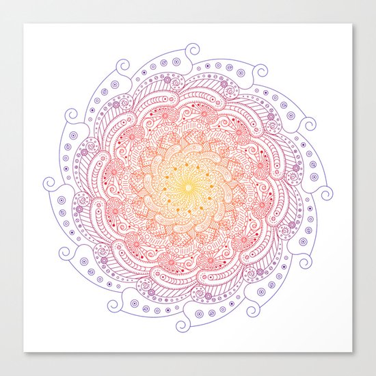 Round ornament - color Canvas Print