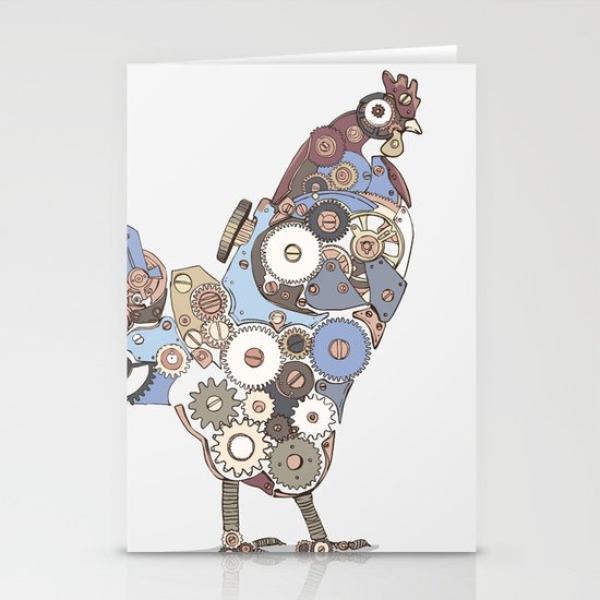 Chicken Alarm Stationery Cards