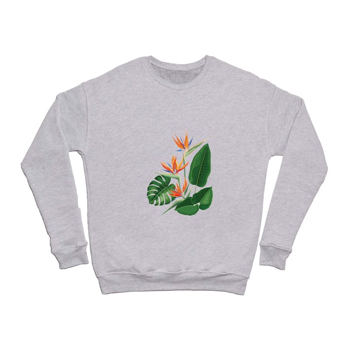 Exotic Plants. Strelitzia, Bird Of Paradise, Monstera Crewneck Sweatshirt