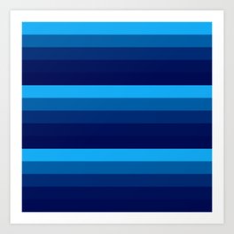 blue stripes Art Print