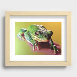 Frog Portrait Recessed Framed Print