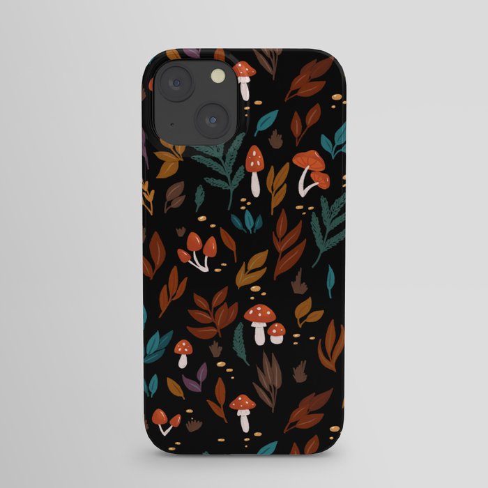 Leaves and mushrooms autumn iPhone Case