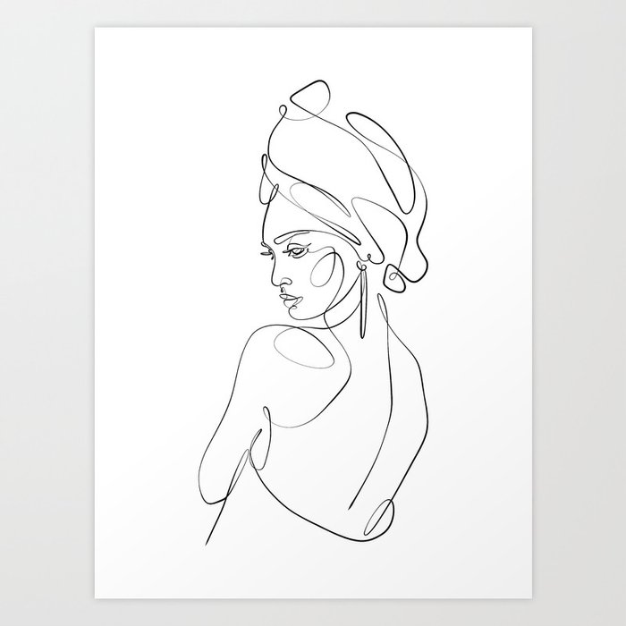 One line on sale drawing woman