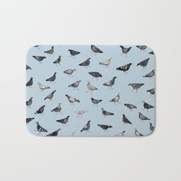 Pigeons Doing Pigeon Things Bath Mat