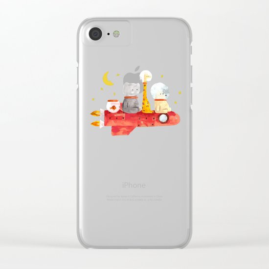 Let's All Go To Mars Clear iPhone Case