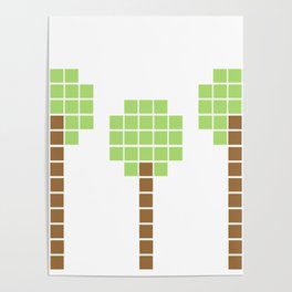 Trees (Pixels) Poster