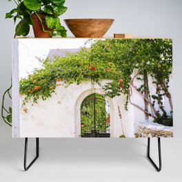 Gate to Secret Garden | Travel Photography in Small Town on Naxos, Greece | Vibrant Fine Art Credenza