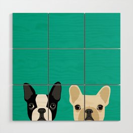 Boston Terrier & French Bulldog 2 Wood Wall Art